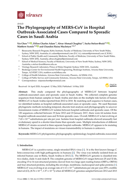 The Phylogeography of MERS-Cov in Hospital Outbreak-Associated Cases Compared to Sporadic Cases in Saudi Arabia