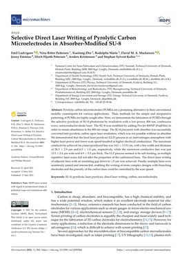 Selective Direct Laser Writing of Pyrolytic Carbon Microelectrodes in Absorber-Modified SU-8