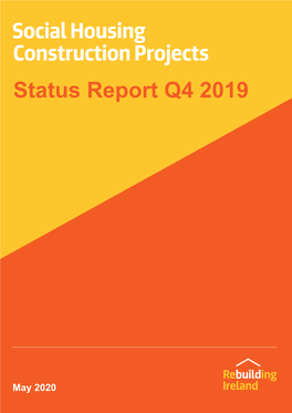 Social Housing Construction Projects Status Report Q4 2019