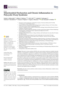 Mitochondrial Dysfunction and Chronic Inflammation in Polycystic