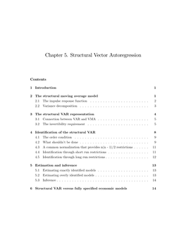Chapter 5. Structural Vector Autoregression