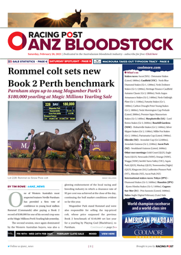 Rommel Colt Sets New Book 2 Perth Benchmark | 2 | Saturday, February 20, 2021