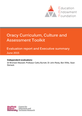 Oracy Curriculum, Culture and Assessment Toolkit