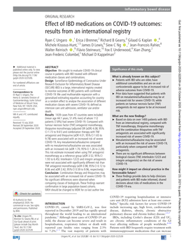 Effect of IBD Medications on COVID-19 Outcomes: Results from an International Registry