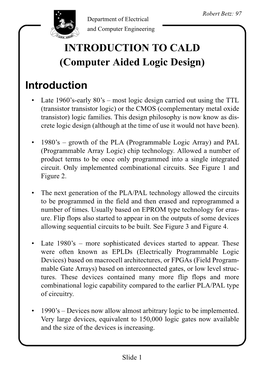 Computer Aided Logic Design)