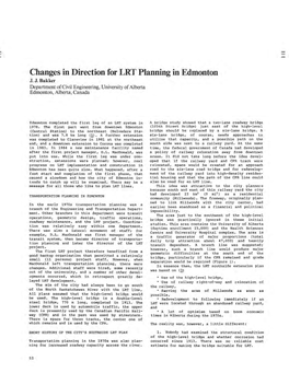 Changes in Direction for LRT Planning in Edmonton J.J