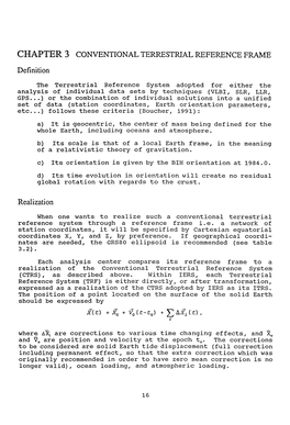 Conventional Terrestrial Reference Frame