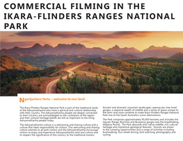 Ikara-Flinders Ranges National Park Commercial Filming And