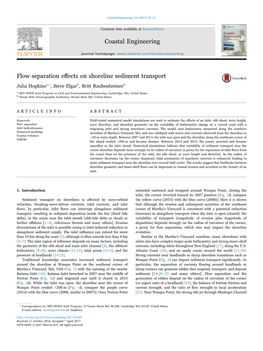 Flow Separation Effects on Shoreline Sediment Transport