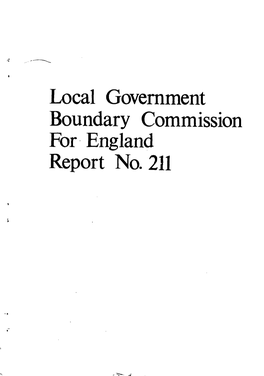 Local Government Boundary Commission for England Report No