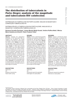 The Distribution of Tuberculosis in Porto Alegre: Analysis of the Magnitude