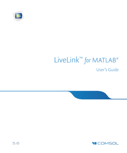 Livelink for MATLAB User's Guide