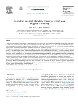 Seismology on Small Planetary Bodies by Orbital Laser Doppler Vibrometry