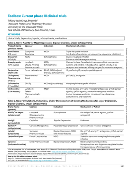 Current Phase III Clinical Trials