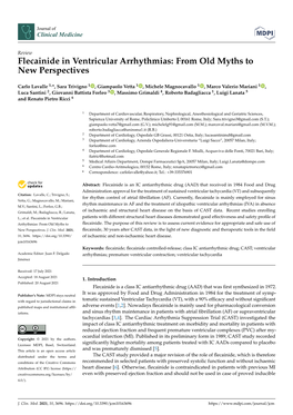 Flecainide in Ventricular Arrhythmias: from Old Myths to New Perspectives