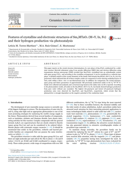 Features of Crystalline and Electronic Structures of Sm2mtao7 (M=Y, In, Fe) and Their Hydrogen Production Via Photocatalysis