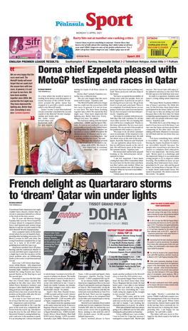 French Delight As Quartararo Storms to 'Dream' Qatar Win Under Lights