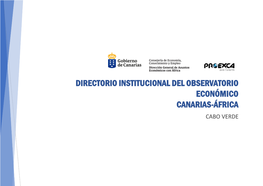 Directorio Institucional Del Observatorio Económico Canarias-África Cabo Verde