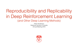 Reproducibility and Replicability in Deep Reinforcement Learning