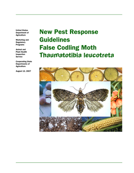 New Pest Response Guidelines False Codling Moth Thaumatotibia Leucotreta
