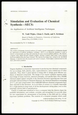 Simulation and Evaluation of Chemical Synthesis—SECS: an Application of Artificial Intelligence Techniques
