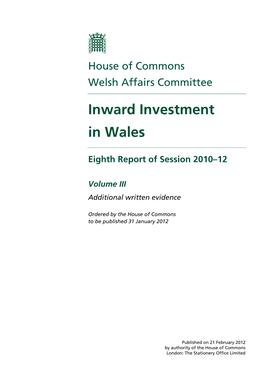 Inward Investment in Wales