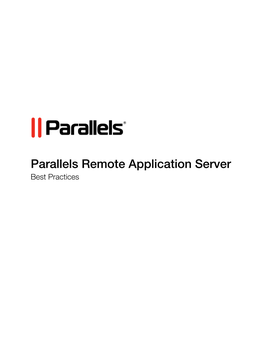 Parallels Remote Application Server Best Practices