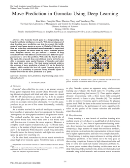 Move Prediction in Gomoku Using Deep Learning