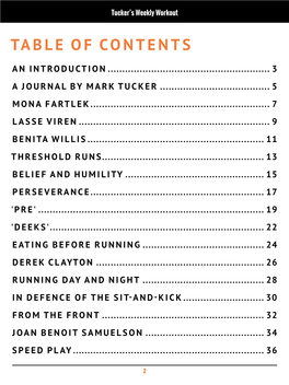 Table of Contents