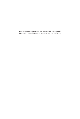 Historical Perspectives on Business Enterprise Mansel G. Blackford and K