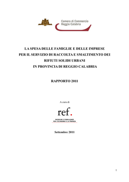 Spesa Servizio Smaltimento Rifiuti, 2011