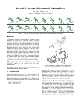 Automatic Expressive Deformations for Stylizing Motion