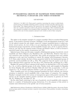 Fundamental Groups of Manifolds with Positive Sectional Curvature And