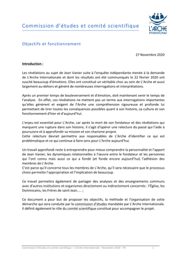 Commission D'études Et Comité Scientifique