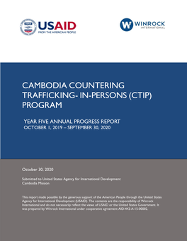 Cambodia Countering Trafficking- In-Persons (Ctip) Program