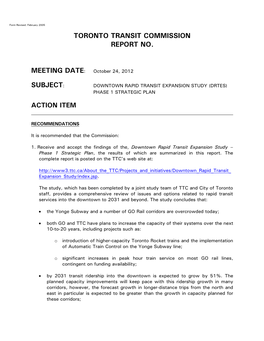 Downtown Rapid Transit Expansion Study(DRTES) Phase 1