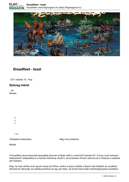 Dreadfleet - Teszt Közzétette: (