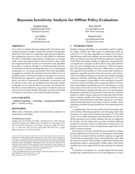 Bayesian Sensitivity Analysis for Offline Policy Evaluation