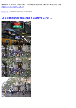 La Ciudad Rinde Homenaje a Gustavo Cerati