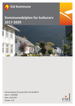 Kommunedelplan for Kulturarv 2017-2029 Eid Kommune