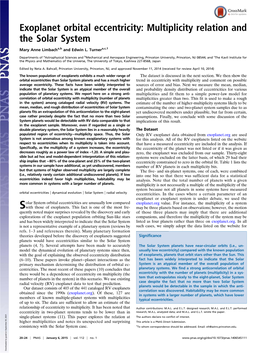 Exoplanet Orbital Eccentricity: Multiplicity Relation and the Solar System