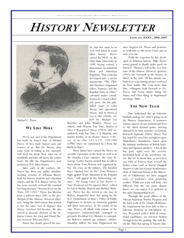 History Newsletter