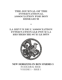 The Journal of the International Association for Bon Research