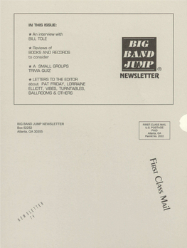 BIG BAND JUMP NEWSLETTER FIRST-CLASS MAIL Box 52252 U.S