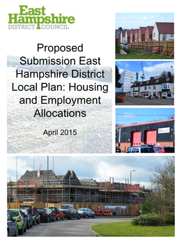 Proposed Submission East Hampshire District Local Plan: Housing and Employment Allocations