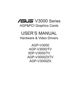 V3000 Series USER's MANUAL