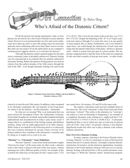 Who's Afraid of the Diatonic Cittern?