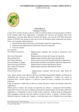 Consorzio Del Giardino Della Flora Appenninica Capracotta (Is)
