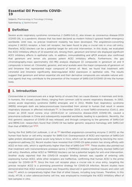 Essential Oil Prevents Covid-19 | Encyclopedia