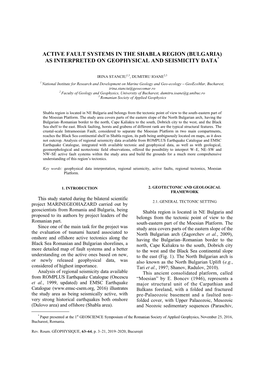 Contribution to the Estimation of Seismic Hazard